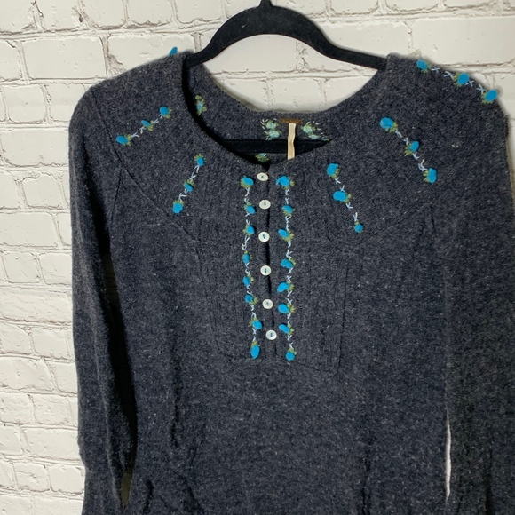 Free People Tops - { Free People } Wool Long Sleeve Shirt